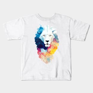 Lion Wild Nature Animal Colors Art Paint Kids T-Shirt